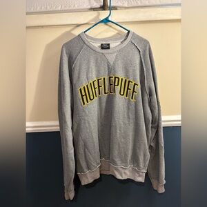 Universal Studios, Harry Potter, Hufflepuff Gray Sweater, Unisex - Size XL